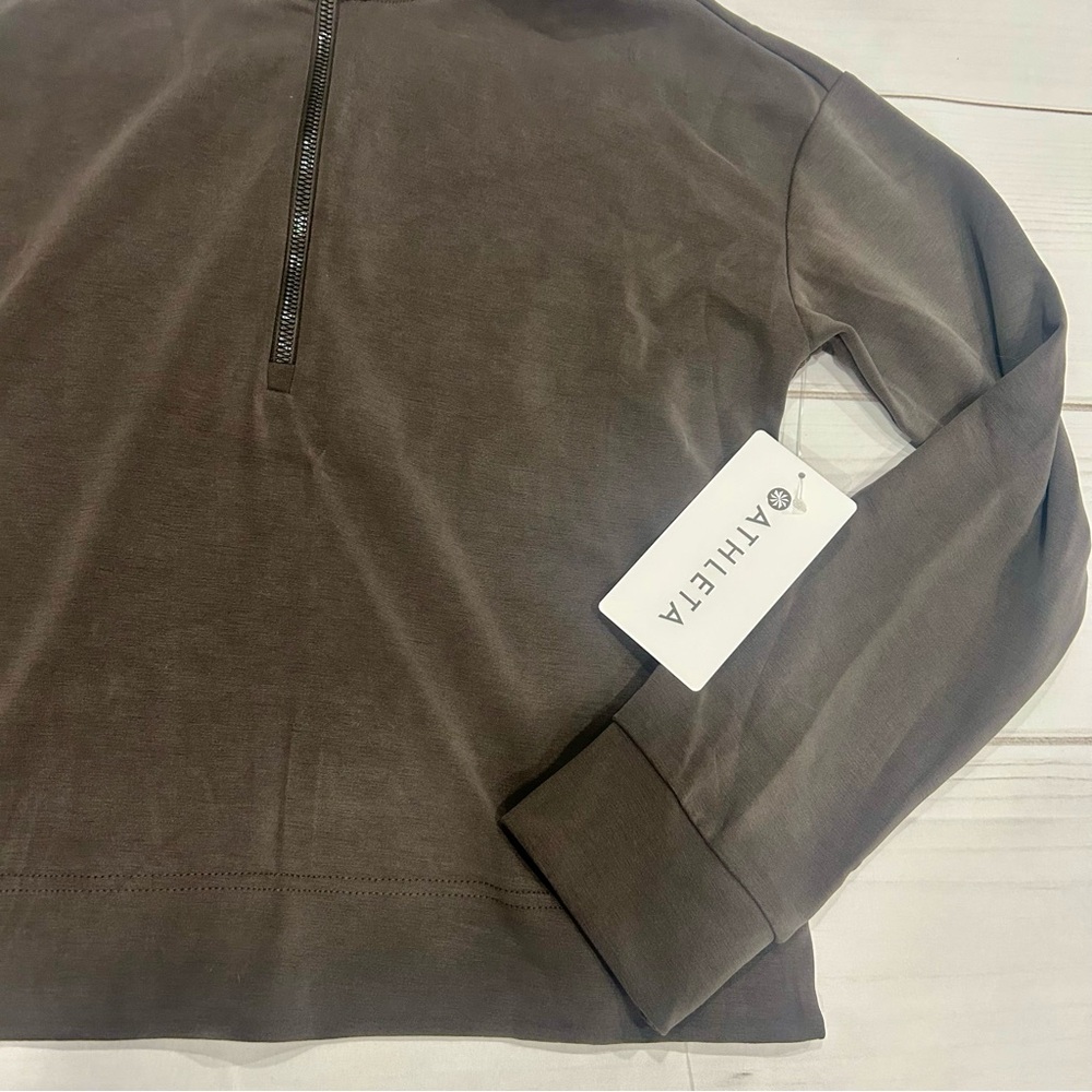 Women’s Athleta quarter zip gray sweatshirt size xs - Picture 4 of 8